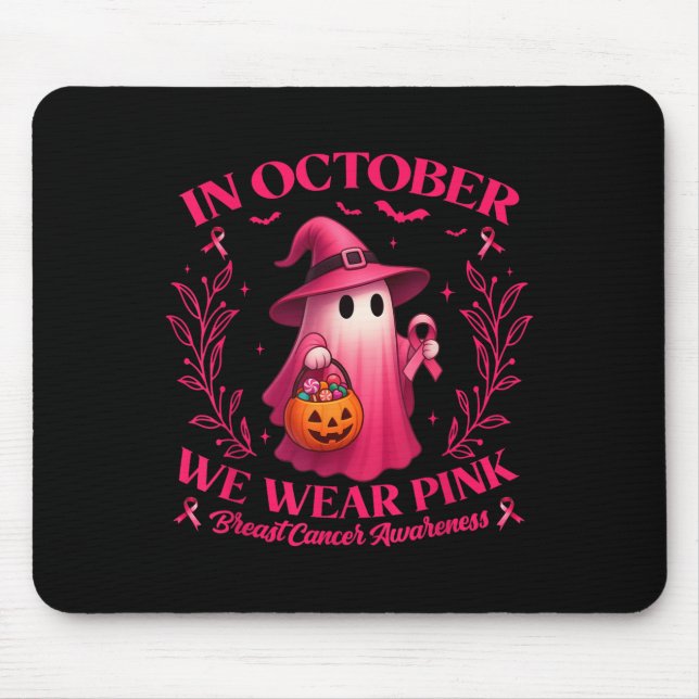 Breast Cancer Women Halloween In October We Wear P Mouse Mat (Front)