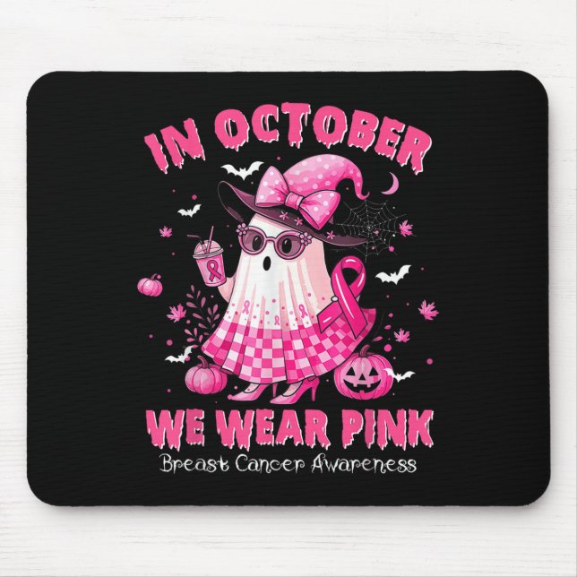Breast Cancer Women Halloween In October We Wear P Mouse Mat (Front)