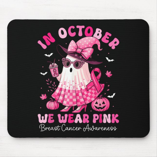 Breast Cancer Women Halloween In October We Wear P Mouse Mat (Front)