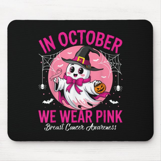 Breast Cancer Women Halloween In October We Wear P Mouse Mat (Front)