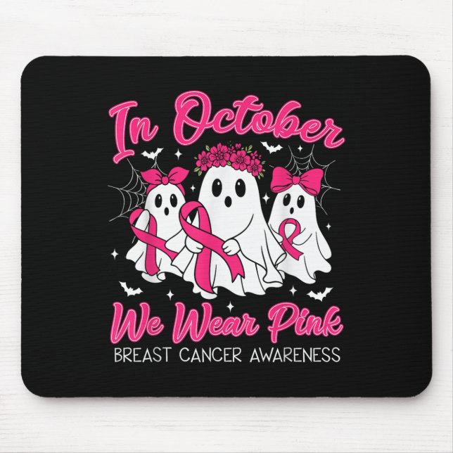 Breast Cancer Women Halloween In October We Wear P Mouse Mat (Front)