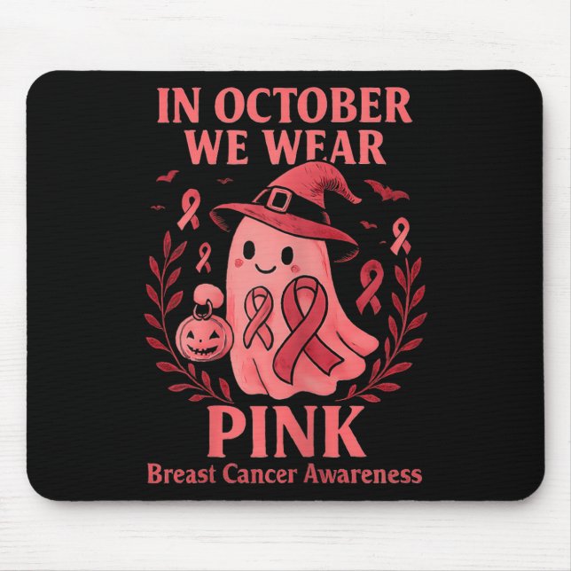 Breast Cancer Women Halloween In October We Wear P Mouse Mat (Front)