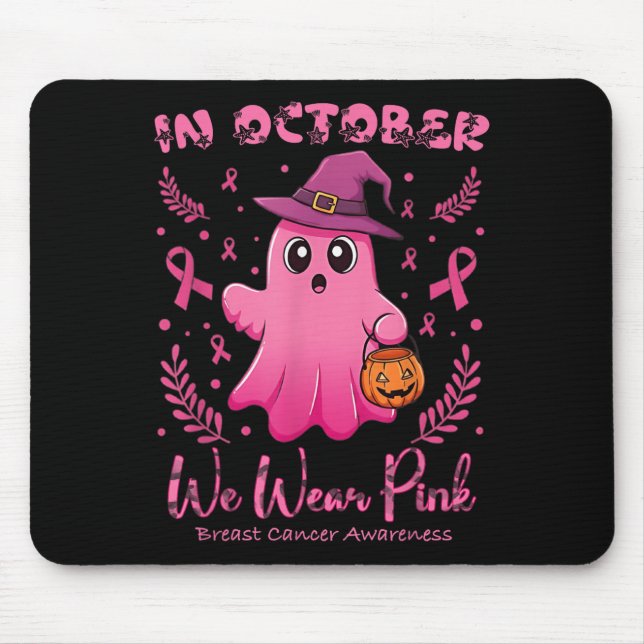 Breast Cancer Women Halloween In October We Wear P Mouse Mat (Front)