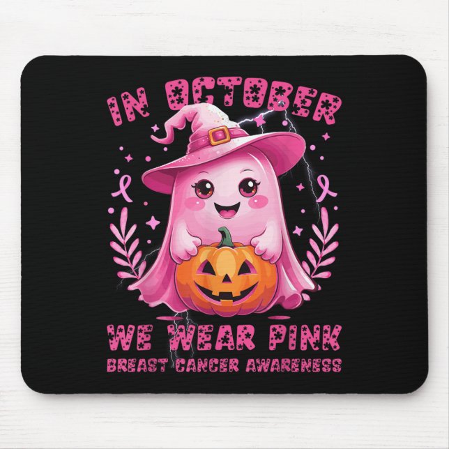 Breast Cancer Women Halloween In October We Wear P Mouse Mat (Front)