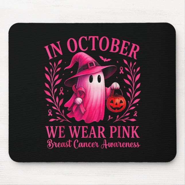 Breast Cancer Women Halloween In October We Wear P Mouse Mat (Front)