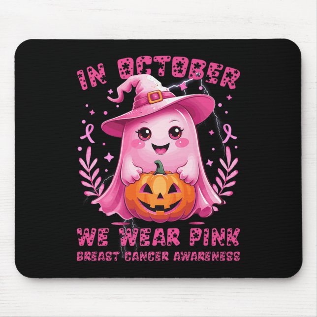 Breast Cancer Women Halloween In October We Wear P Mouse Mat (Front)