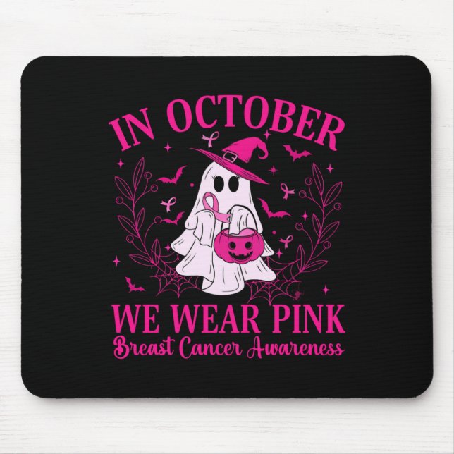 Breast Cancer Women Halloween In October We Wear P Mouse Mat (Front)