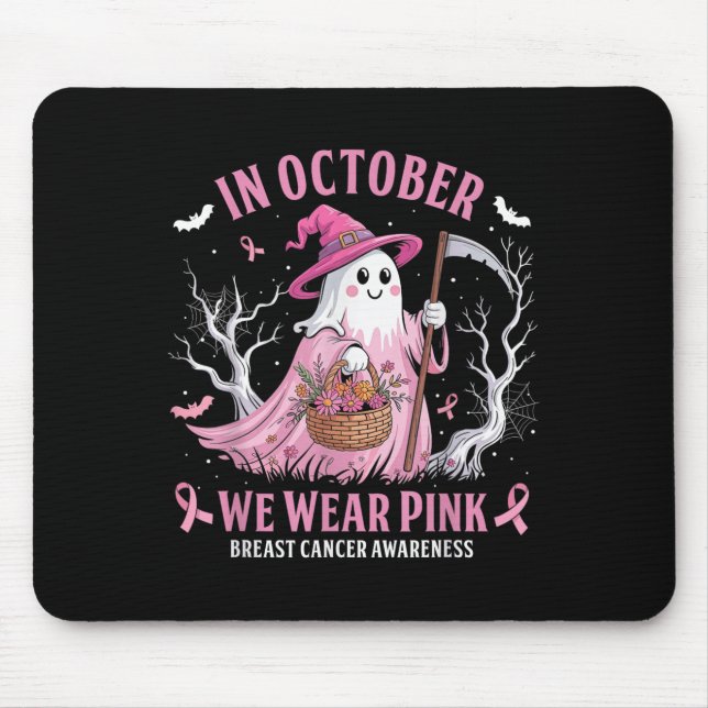 Breast Cancer Women Halloween In October We Wear P Mouse Mat (Front)