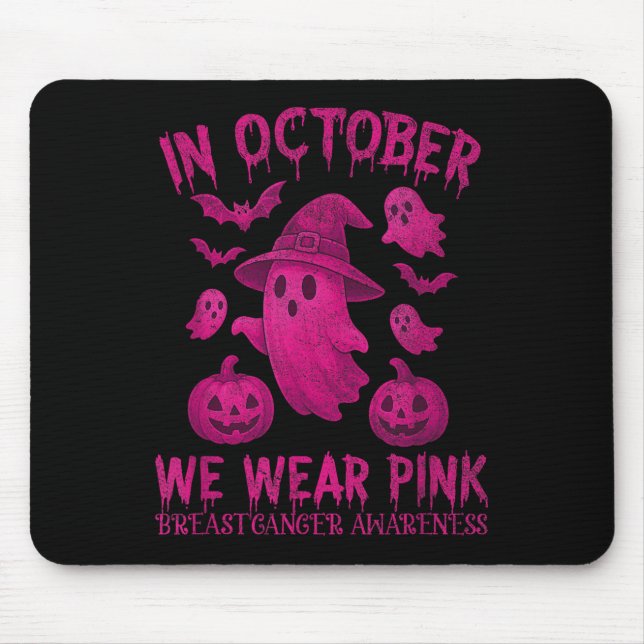 Breast Cancer Women Halloween In October We Wear P Mouse Mat (Front)
