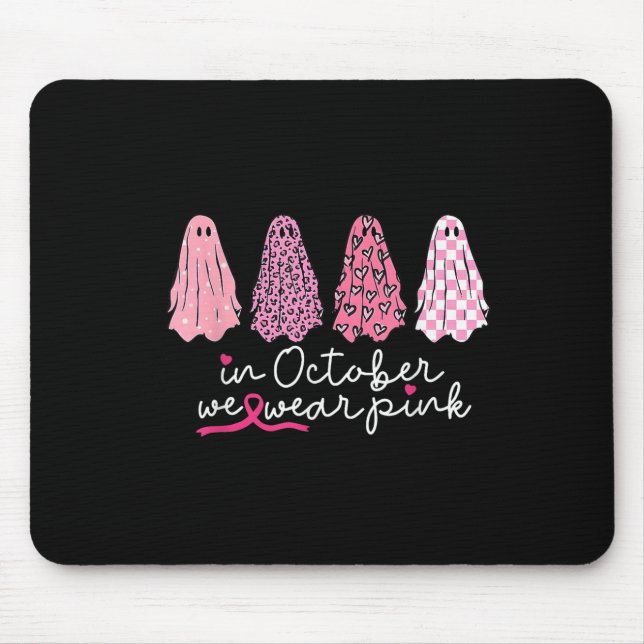Breast Cancer Women Halloween In October We Wear P Mouse Mat (Front)