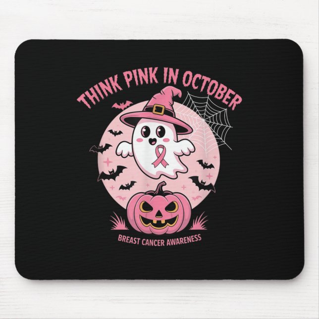 Breast Cancer Women Halloween In October We Wear P Mouse Mat (Front)