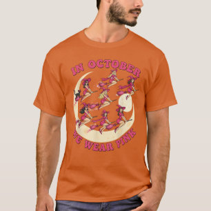 Breast Cancer Women Halloween in October We Wear P T-Shirt