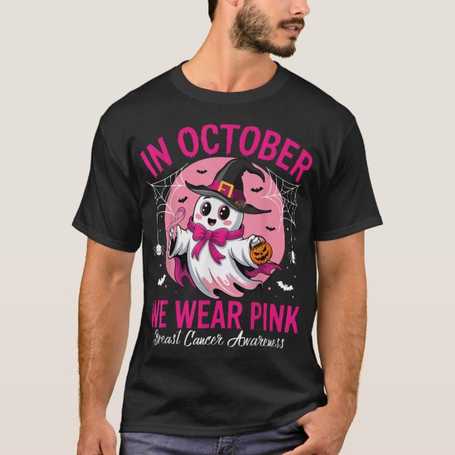 Breast Cancer Women Halloween T-Shirt (Front)