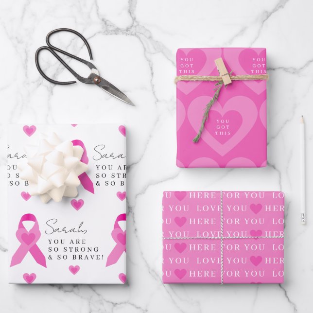 Breast Cancer Wrapping Paper Sheets (Front)