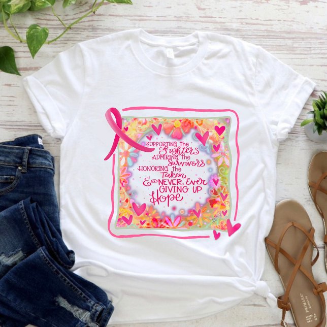 Breast CancerAwareness Pink Ribbon Inspirivity  T-Shirt (Creator Uploaded)