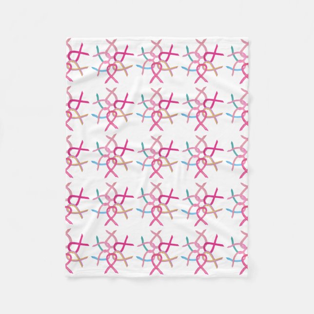 Breast Cancers Awareness Ribbons Chemo Blanket (Front)