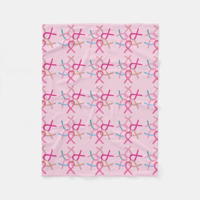 Breast Cancers Awareness Ribbons Soft Blankets (Front)