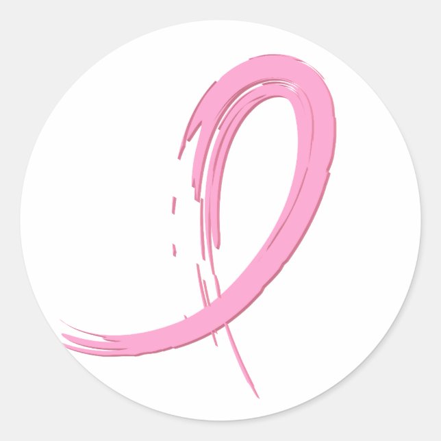 Breast Cancer's Pink Ribbon A4 Classic Round Sticker (Front)