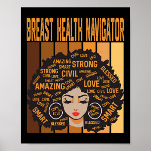 Breast Health Navigator Powerful Black History Mon Poster