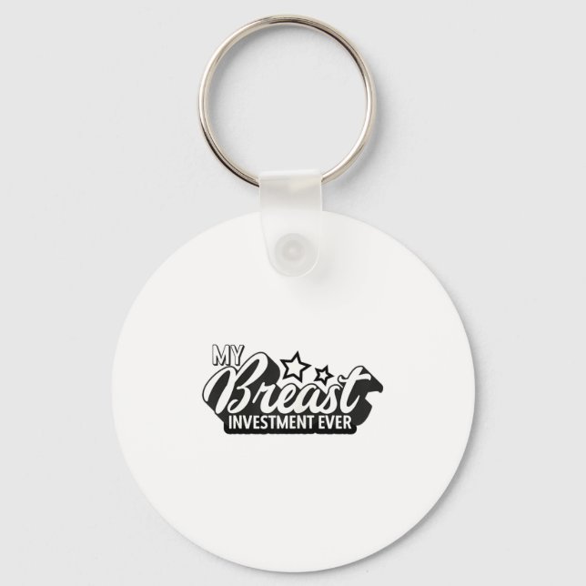 Breast Implants Ies Funny New S Plastic Surgery  Key Ring (Front)