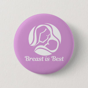 Breast Is Best Beautiful Breastfeeding 6 Cm Round Badge