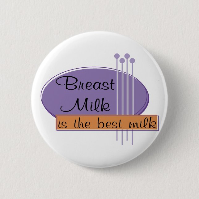 Breast Milk Is The Best Milk 6 Cm Round Badge (Front)