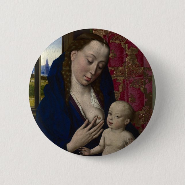 BREAST OF MARY 6 CM ROUND BADGE (Front)
