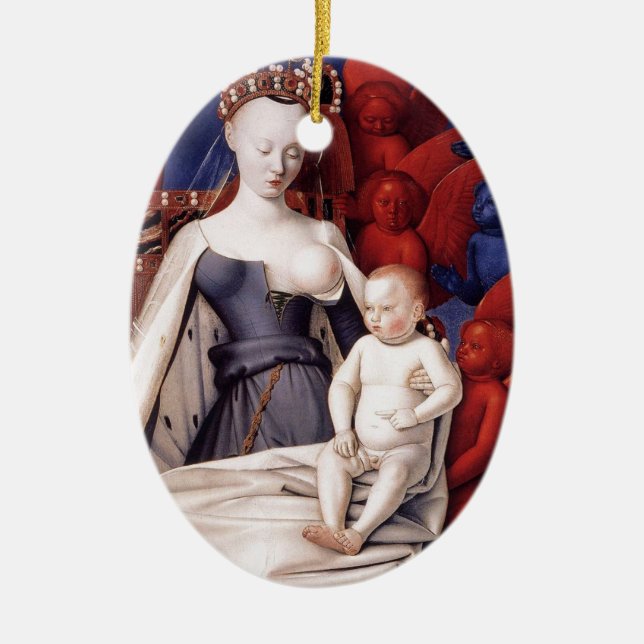 BREAST OF MARY CERAMIC TREE DECORATION (Front)