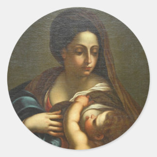 BREAST OF MARY CLASSIC ROUND STICKER