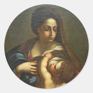 BREAST OF MARY CLASSIC ROUND STICKER