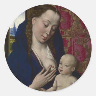 BREAST OF MARY CLASSIC ROUND STICKER