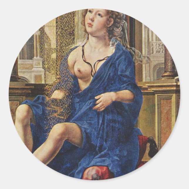 BREAST OF MARY CLASSIC ROUND STICKER (Front)