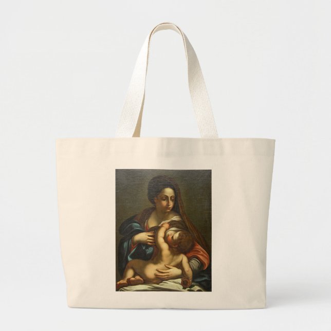 BREAST OF MARY LARGE TOTE BAG (Front)
