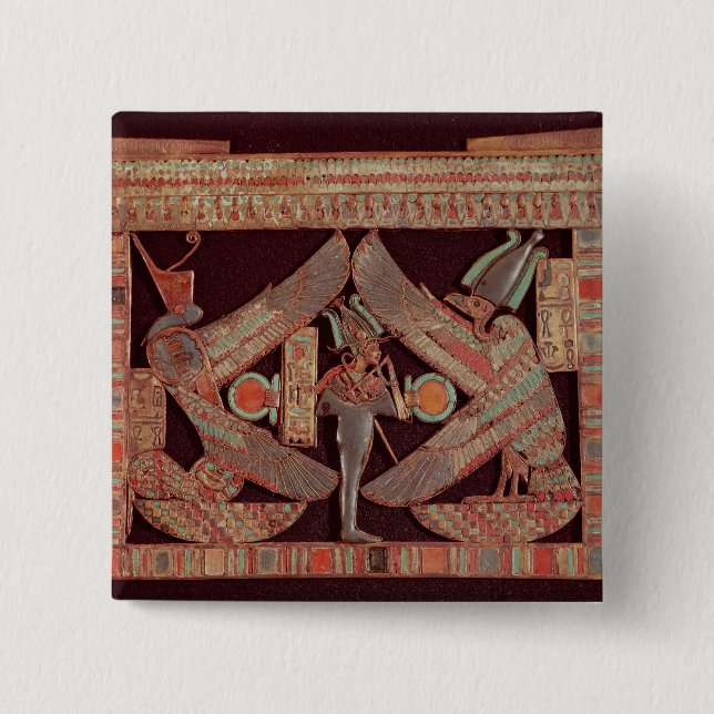 Breast plate depicting Osiris, god of 15 Cm Square Badge (Front)