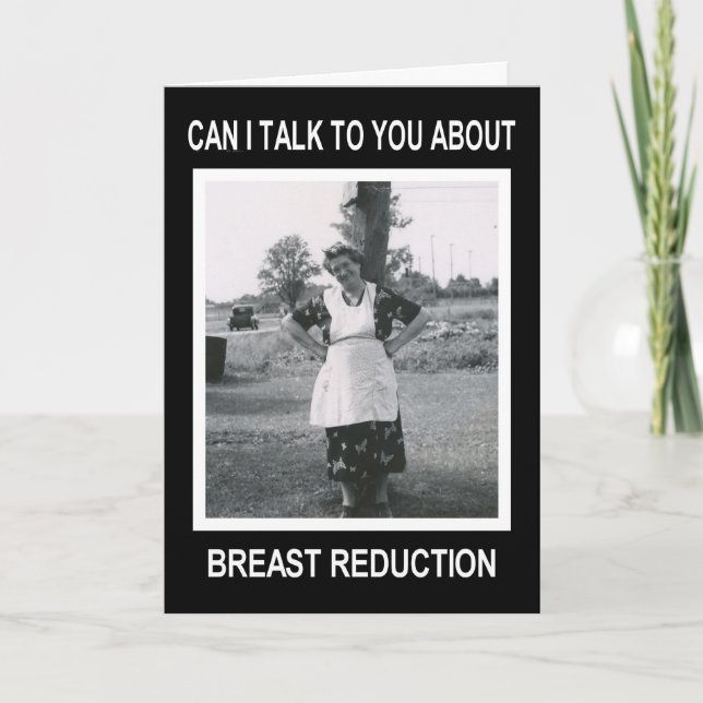 Breast Reduction Get Well Card (Front)