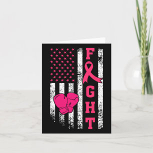 Breast Survivor American Flag Breast Cancer Awaren Card
