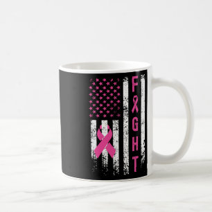 Breast Survivor American Flag Breast Cancer Awaren Coffee Mug
