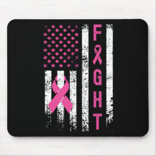 Breast Survivor American Flag Breast Cancer Awaren Mouse Mat
