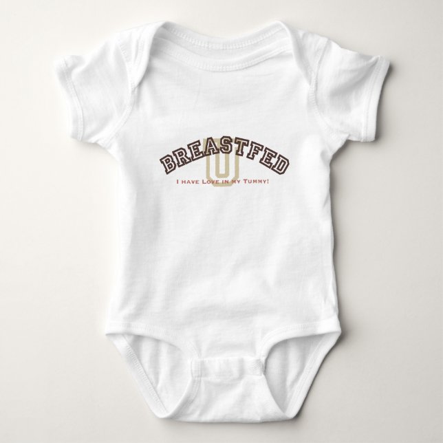 Breastfed University Baby Bodysuit (Front)