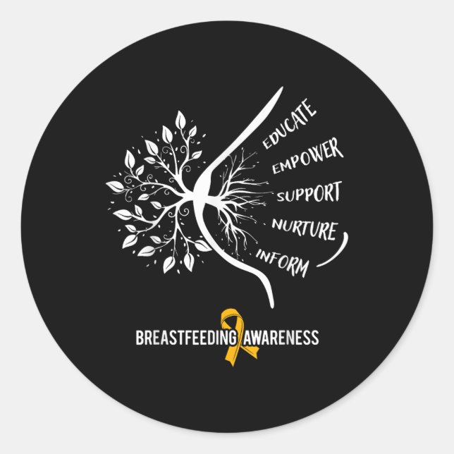 Breastfeeding Awareness Family Usa Breast Milk Lac Classic Round Sticker (Front)