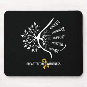 Breastfeeding Awareness Family Usa Breast Milk Lac Mouse Mat