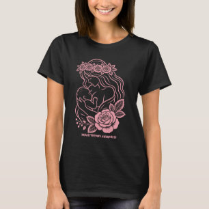 Breastfeeding Awareness Floral Mother Baby Nursing T-Shirt