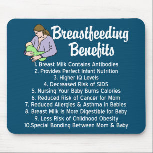 Breastfeeding Benefits Top 10 Reasons for Nursing Mouse Mat