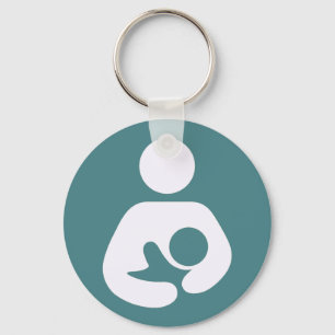Breastfeeding Icon - Mauve Key Ring