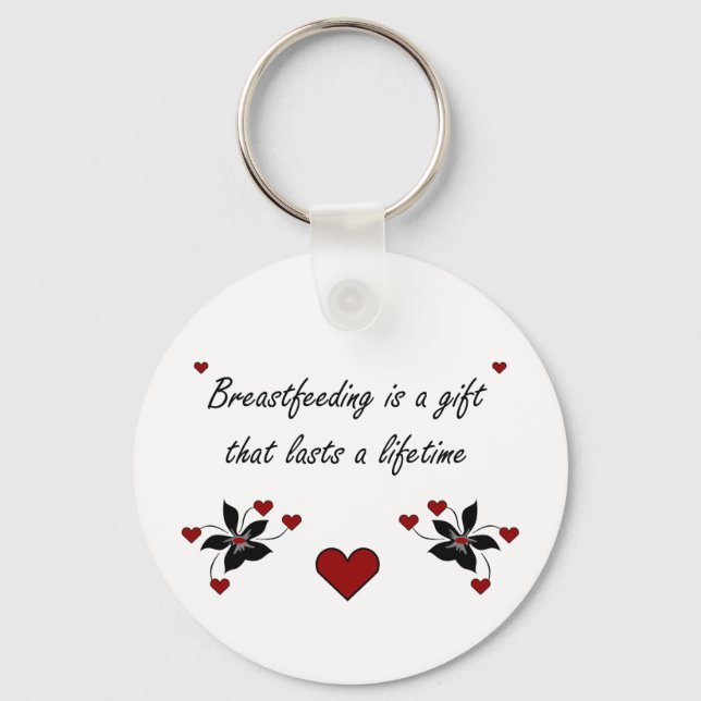 Breastfeeding is a Gift Key Ring (Front)