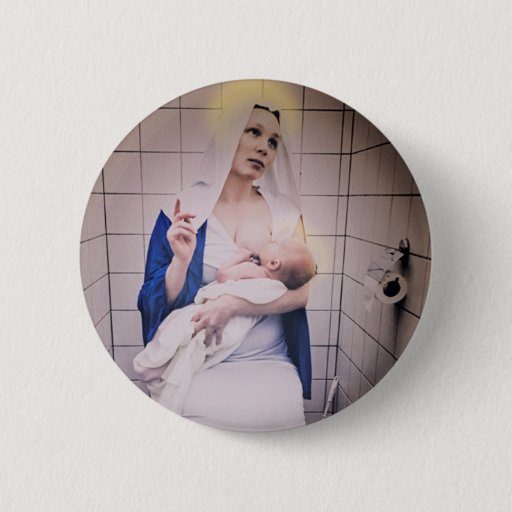 Image of Breastfeeding Mary 6 Cm Round Badge