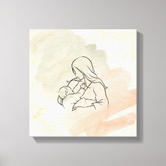 Breastfeeding Mother Canvas Print