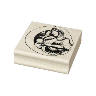 Breastfeeding Mother Goddess Rubber Stamp