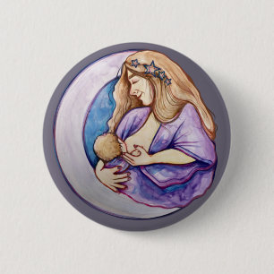 Breastfeeding Mother Newborn Breastfed Mothering   6 Cm Round Badge