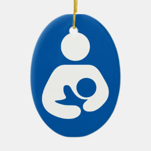 Breastfeeding / Nursing Icon Ceramic Tree Decoration